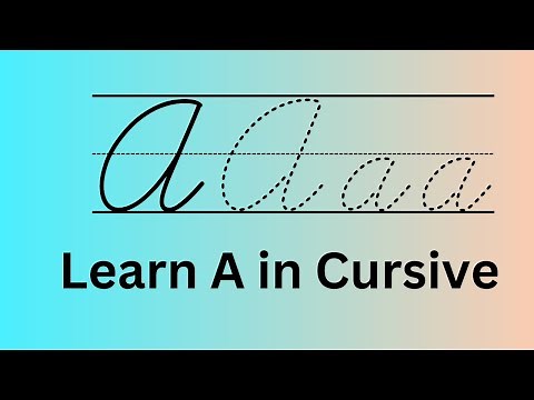 How to Write 'A' in Cursive (The Easy Way!)