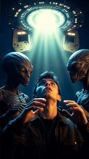 “Alien Abduction Caught on Animation 👽 | Young Man Pulled Into UFO | Viral Sci-Fi Short #alien #art