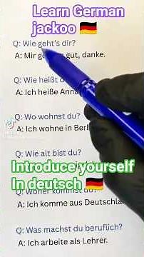 introduce yourself | 🇩🇪 „Deutsch Lernen: Name, Alter & Herkunft in Sekunden!“