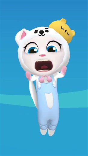 Polar bear Angela's Epic Funny Fails Falls Moment #shorts #talkingtomgoldrun