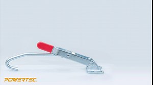 POWERTEC 2PK J Hook Toggle Clamp, 375 lbs Holding Capacity, 451 Adjustable Pull Action Latch for Smoker, Tool Box, Woodworking Jigs and Fixtures, Cabinet, Lids, Door, Truck (20308-P2)