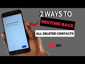 2 Ways to Restore back Deleted Contacts in Android Phone 2024