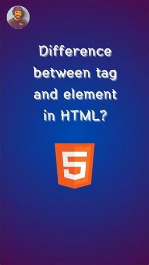 HTML Interview Question | Tag vs Element Explained #html #shorts