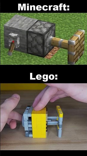 A Working Lego Minecraft Piston #lego #minecraft #shorts