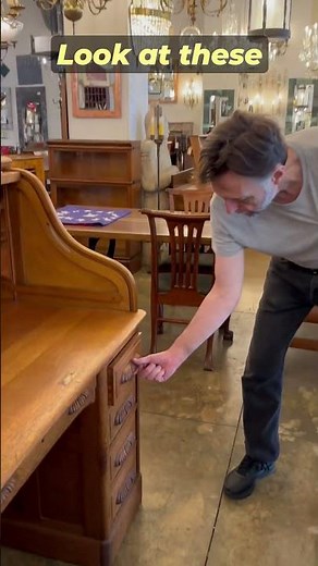 Charming Antique Rolltop Desk 1900's Tiger Oak