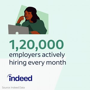 1,20,000 employers actively hiring every month on Indeed. Upload your resume today. | Indeed