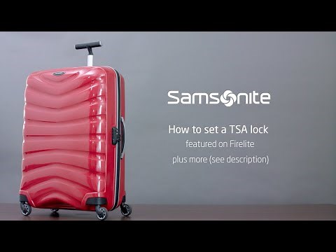 Samsonite Firelite - How to set the TSA Lock code
