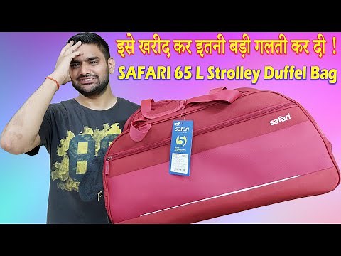 SAFARI, 65 L Strolley Duffel Bag | Travelling Bags | Cloth Large Size Bags Reviews | Safari Bags |