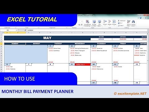 Organize Bill Payment using Monthly Bill Payment Planner