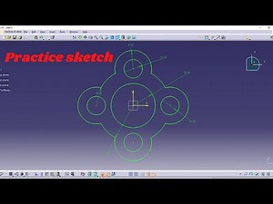 Catia v5 practice sketch tutorial for beginners -1 / catia 2D drawings