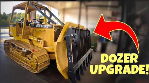 Transforming a John Deere 450G with a root rake!