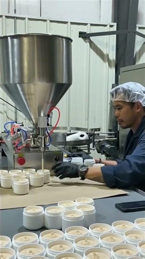 semi automatic cream cosmetic product filling machine