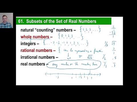 Saxon Math - Algebra 1: 3rd Edition (Lesson 61 - Subsets, Real Numbers)