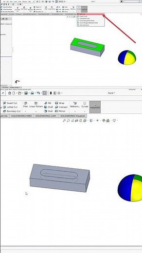 How to use split line in solidworks #shorts #solidworks