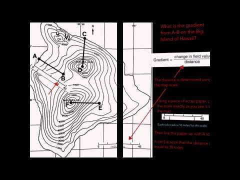 Calculating Gradient Using a Contour Map