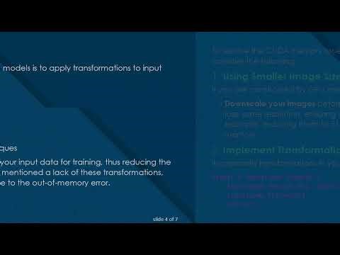Solving CUDA Out of Memory Errors in PyTorch: Training with Cityscapes Dataset