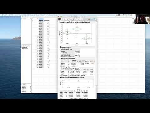 ANOVA in JMP