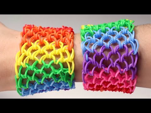 Rainbow Loom English - DRAGON SCALE BRACELET - Loom Bands, easy, how to, DIY, Tutorial