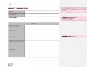 Validation Report [ISO 13485 templates]