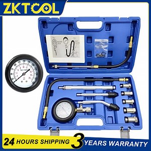 11PCS Petrol Engine Compression Tester Kit Fuel Cylinder Pressure Gauge Tool Set  | eBay UK