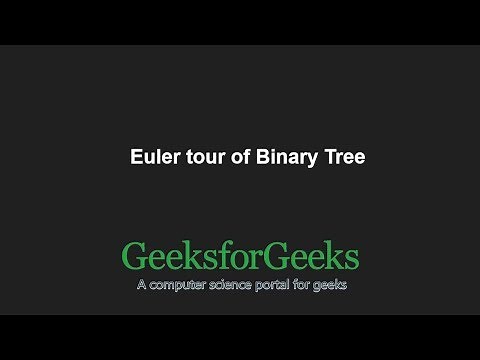 Euler tour of Binary Tree | GeeksforGeeks