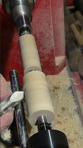 Using a bowl gouge on a pen blank. #woodworking