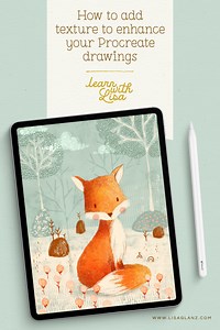 How to add texture to enhance your Procreate drawings - Lisa Glanz