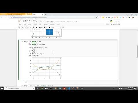 Python Calculus Area Between Curves Integration