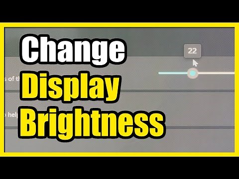 How to Change the Display Brightness on Windows 11 PC (Settings Tutorial)