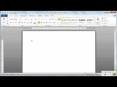 Microsoft Word 2010 Interface - environment - Tutorial 1