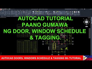 AUTOCAD DOORS, WINDOWS SCHEDULE & TAGGING 9th TUTORIAL
