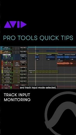 See how to use Track Input monitoring in Pro Tools