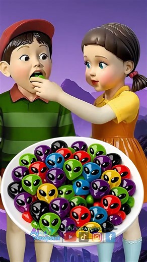 Alien Candy ASMR 👽 Loud Crunch & Chewy Center!