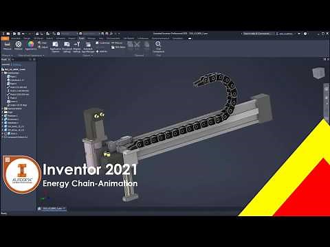 Energy-Chain/Cable carier/Cable duct - Inventor 2021 Tutorial