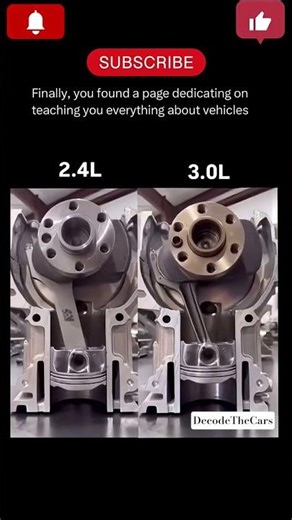 How 2.4L and 3.0L Vehicle Engine Works🤔? #cars #technology #engine