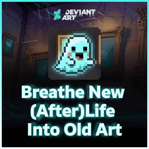 Old art never truly dies, it haunts 🌬️ This Halloween, the ghosts of your gallery stir… Resurrect a forgotten piece in phantom form to earn a rare badge, and spread sweet cheer with Trick-or-Treats for all deviants. Your haunted creations are calling. Ready to answer them? 🕯️✨ https://bit.ly/3Kwq7hX | DeviantArt