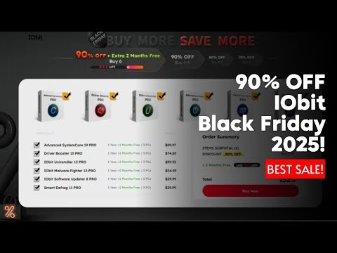 IObit Black Friday 2025 Deal — Up to 90% OFF! Advanced SystemCare, Driver Booster & More