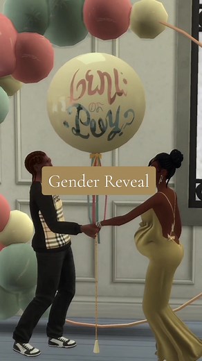 I LOVE this mod! Childbirth mod by Pandasama did their big one with this. My first ever gender reveal/baby shower. #sims4 #thesims4cc #thesims #simstok #ts4 #blacksimmer #genderreveal #babyshower